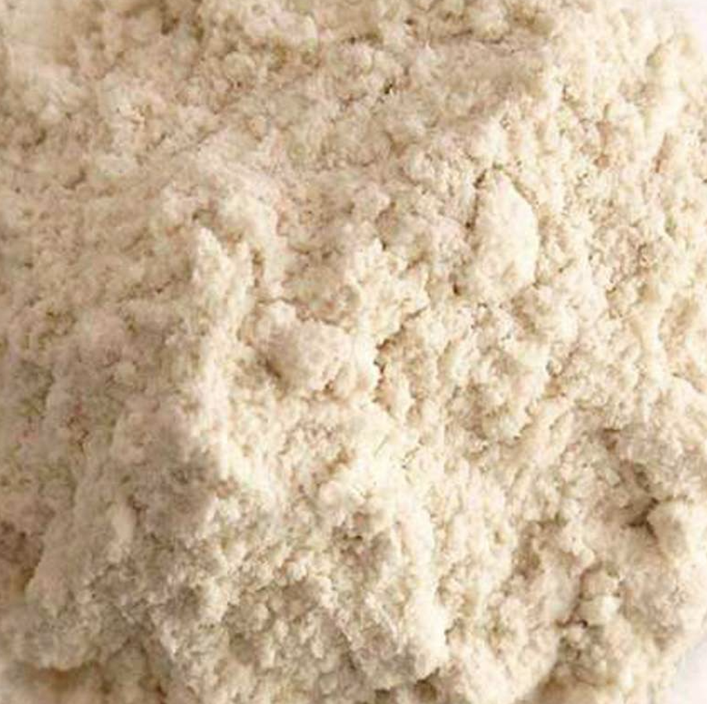 Organic white round rice flour, milled in-house